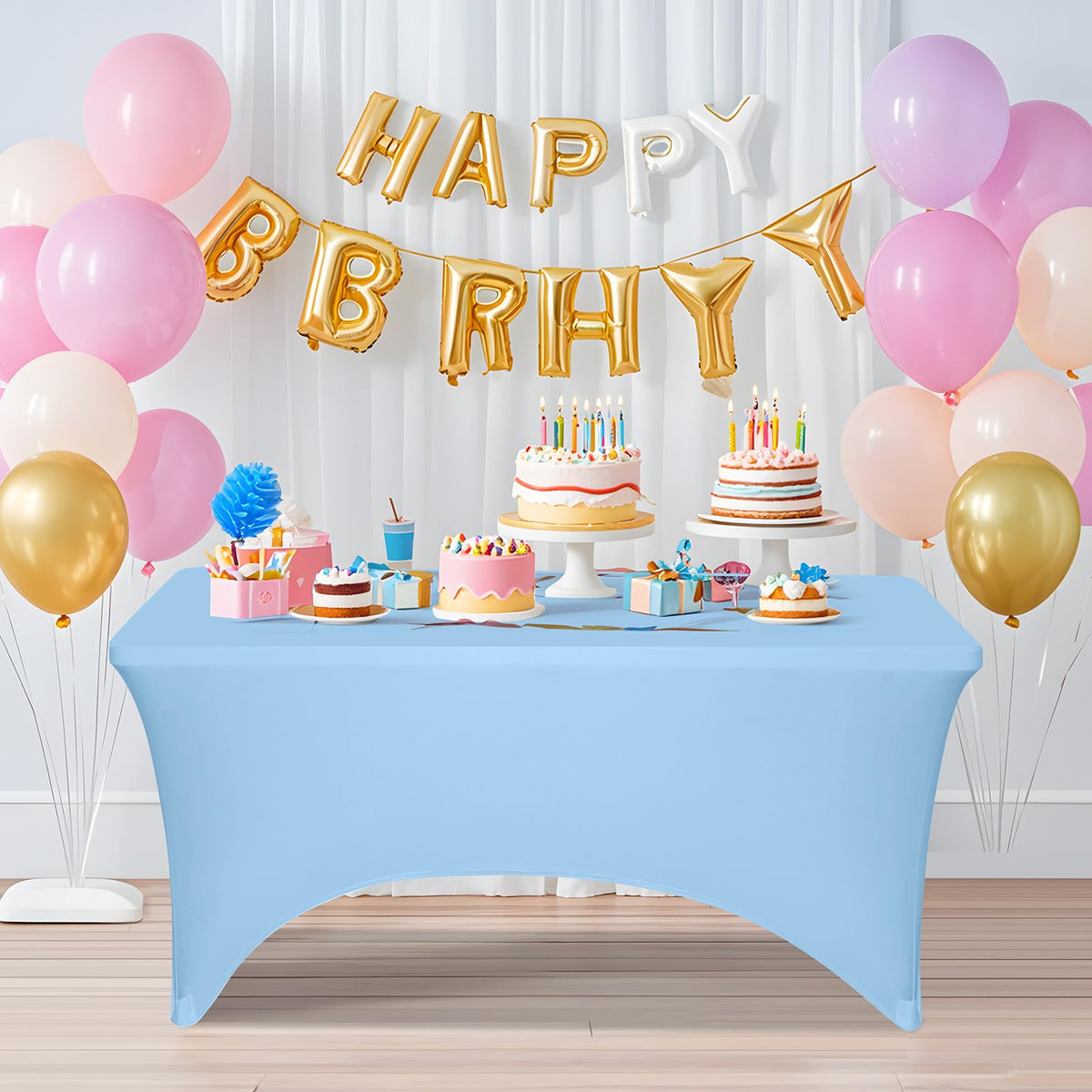LGJIAOJIAO light blue shade adds color coordination to venue décor.