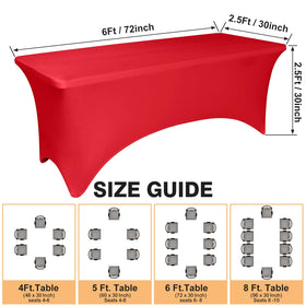 LGJIAOJIAO red spandex tablecloth 4ft for small gatherings