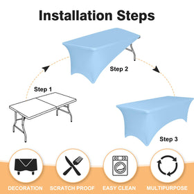 LGJIAOJIAO reinforced leg pockets ensure the cloth stays secure during events.