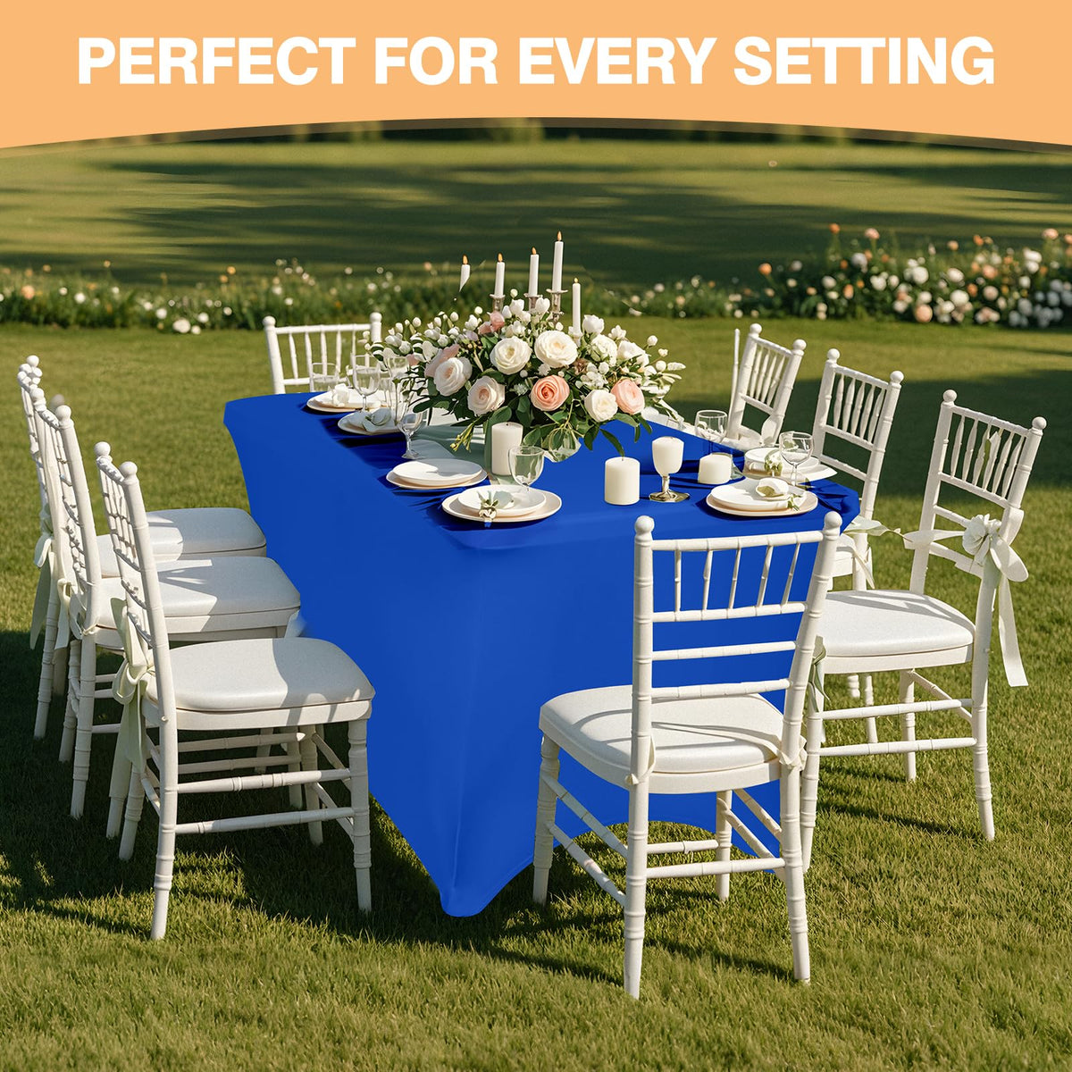 LGJIAOJIAO 4ft blue cloth fits small tables neatly.