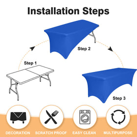 LGJIAOJIAO tablecloth with reinforced leg pockets for stable setup.