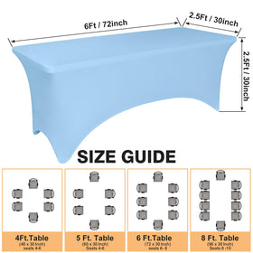 LGJIAOJIAO 6ft tablecloth provides a tidy fit for rectangular tables.