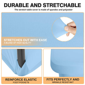 LGJIAOJIAO wrinkle-resistant fabric close-up highlighting stretch for easy setup.