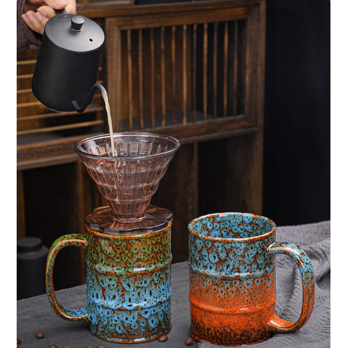 LGQ ceramic 20oz mug gift-ready with distinctive glaze for any occasion.