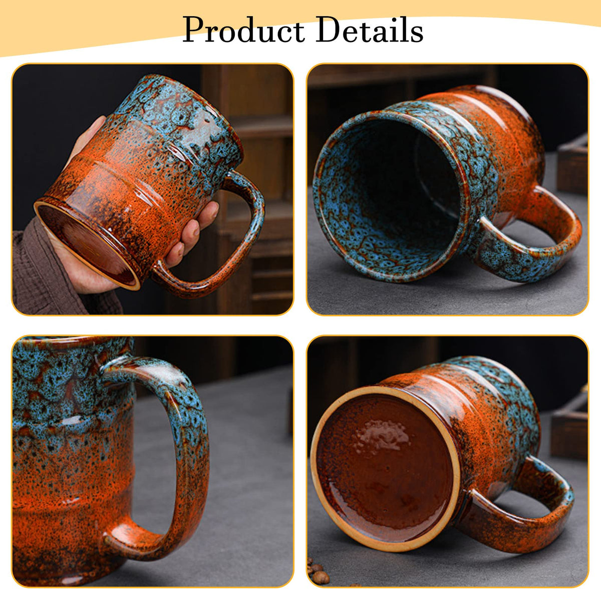 LGQ ceramic 20oz mug microwave safe for quick reheats at the office.
