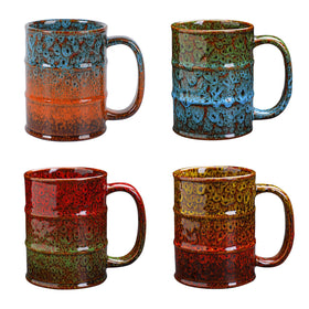 LGQ 20 oz mug with glazed multicolor finish for bold beverages
