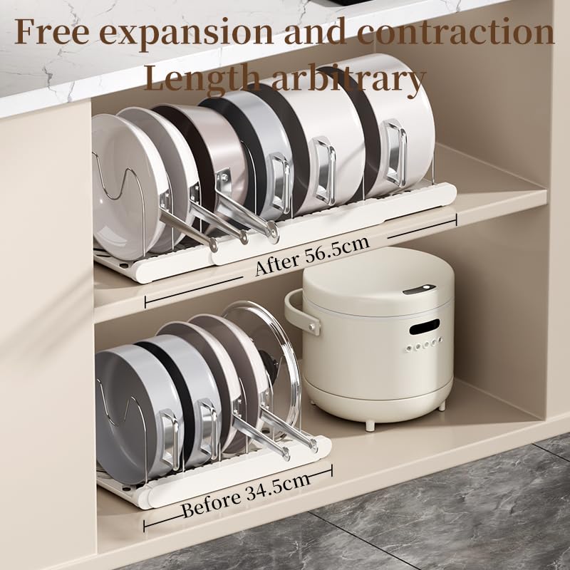 Lhieiayh adjustable dividers customize space for various cookware