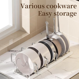 Lhieiayh pan rack organizes lids and pans in one place