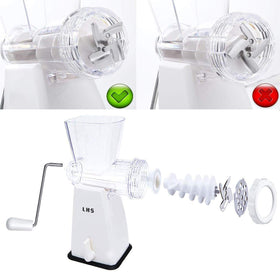 LHS grinder with enlarged hopper for bigger portions per pass.