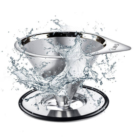 LHS pour-over supports 1-4 cup servings for versatile brewing.