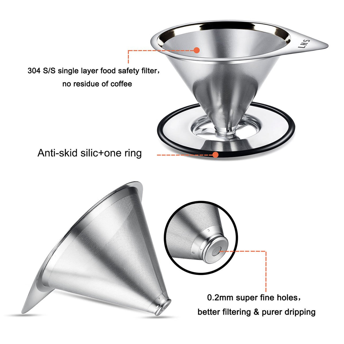 LHS cleaning brush included for easy maintenance after brewing.