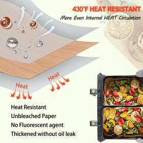 LHSHAD easy-clean parchment liners prevent residue buildup in your fryer