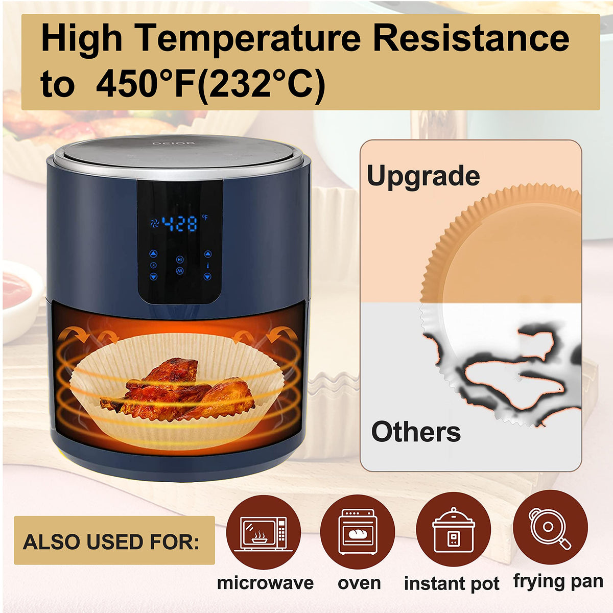 LHSHAD liner in use for easy cleanup and cooking efficiency
