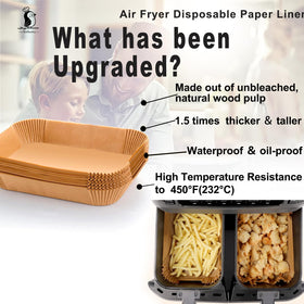 LHSHAD parchment paper liners offer heat resistance up to 450°F for safe use