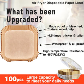 LHSHAD square basket liner for 8-12qt keeps the basket clean.