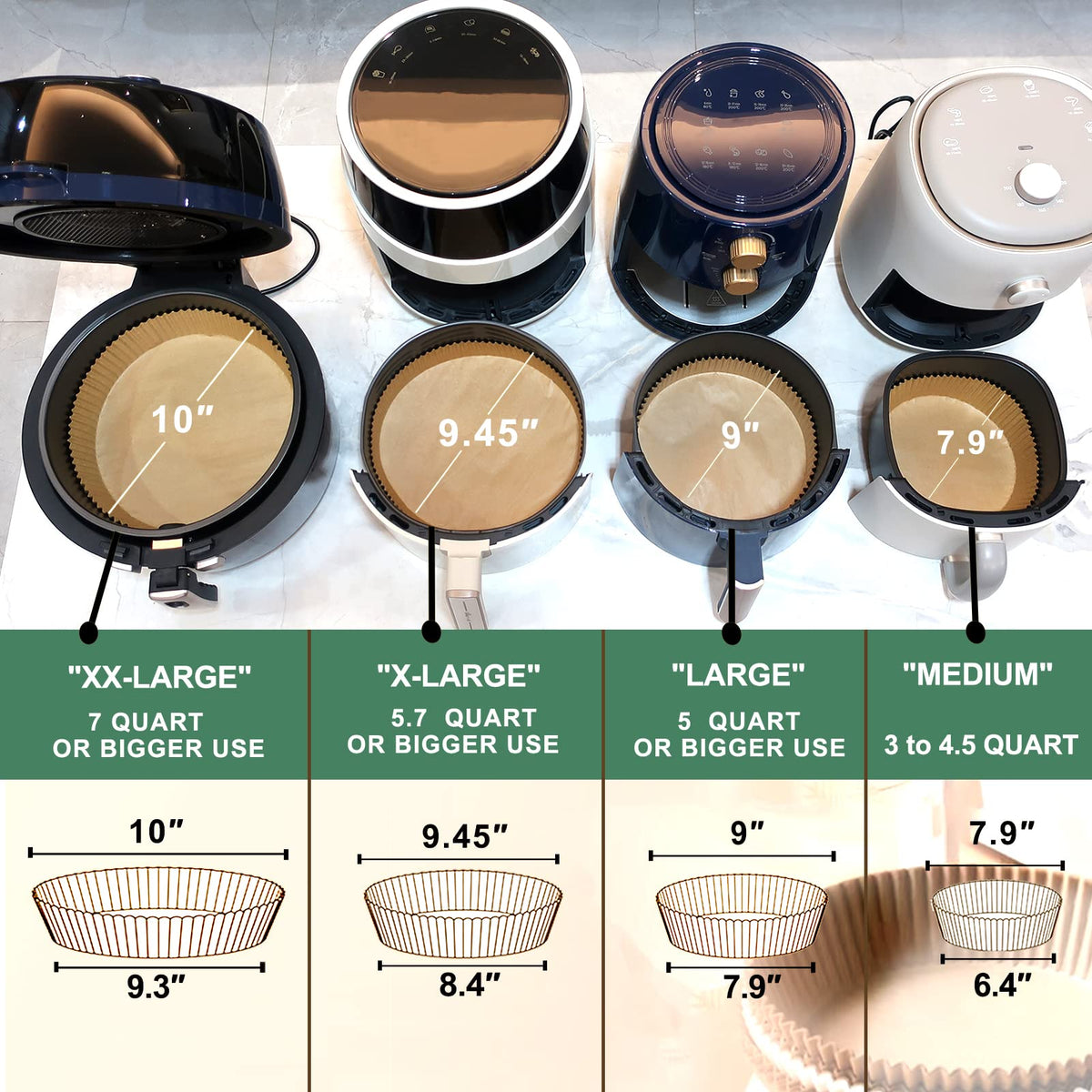 LHSHAD unbleached parchment liner provides non-stick surface