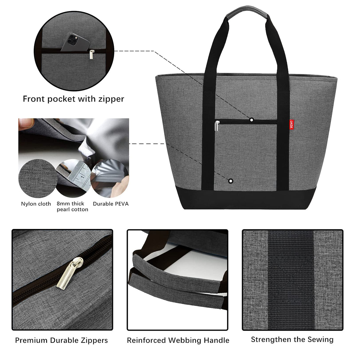 LHZK Jumbo Cooler Bag 600D oxford fabric resists water and wear