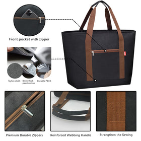 LHZK Jumbo insulated cooler bag capacity 50L suitable for groceries and snacks.