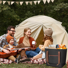 LHZK Jumbo insulated cooler bag folded storage illustrates collapsible design.