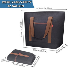LHZK Jumbo insulated cooler bag zipper close-up demonstrates sturdy closure.