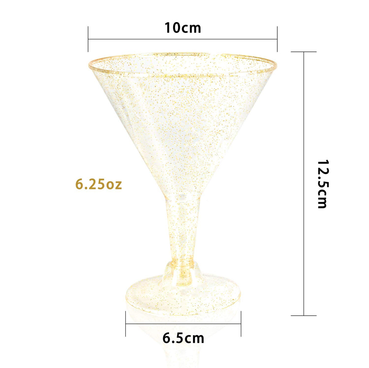 Liacere 6.25oz martini glasses highlighting capacity for cocktails and serving.