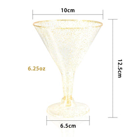 Liacere 6.25oz martini glasses highlighting capacity for cocktails and serving.