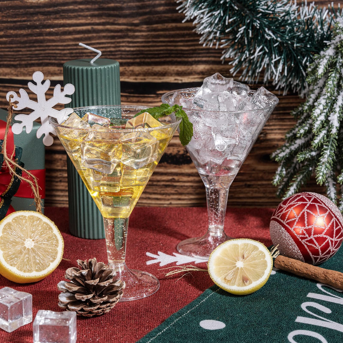 Liacere reusable, food-grade plastic glasses designed for easy cleanup.