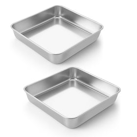 LIANYU 2-pack 8x8 square pan set for versatile baking