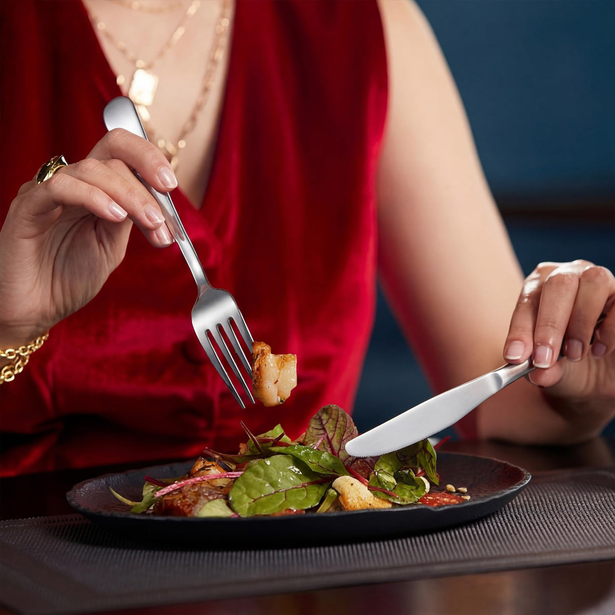 LIANYU balanced, ergonomic handles for comfortable dining experiences