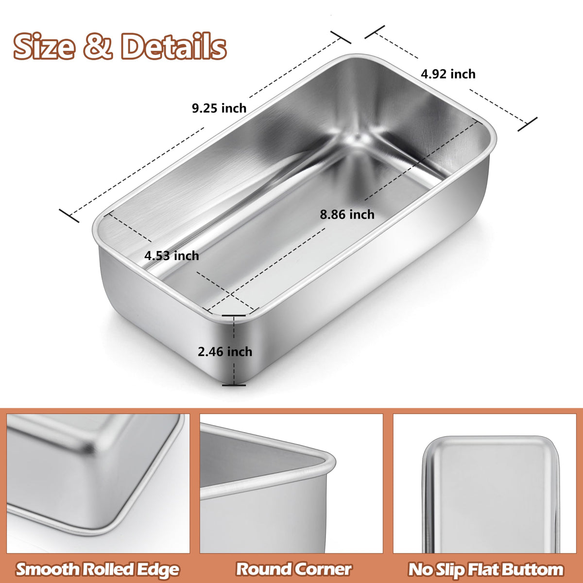LIANYU loaf pans 12-pack stacked to maximize kitchen storage
