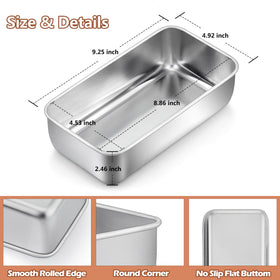 LIANYU loaf pans 12-pack stacked to maximize kitchen storage