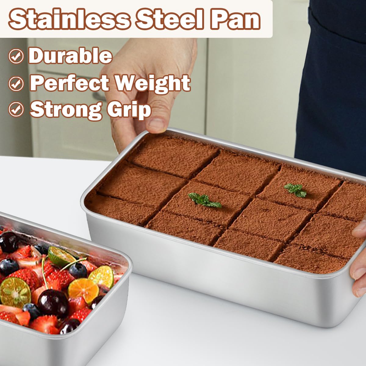 LIANYU loaf pans arranged for easy cleanup in a dishwasher-safe routine