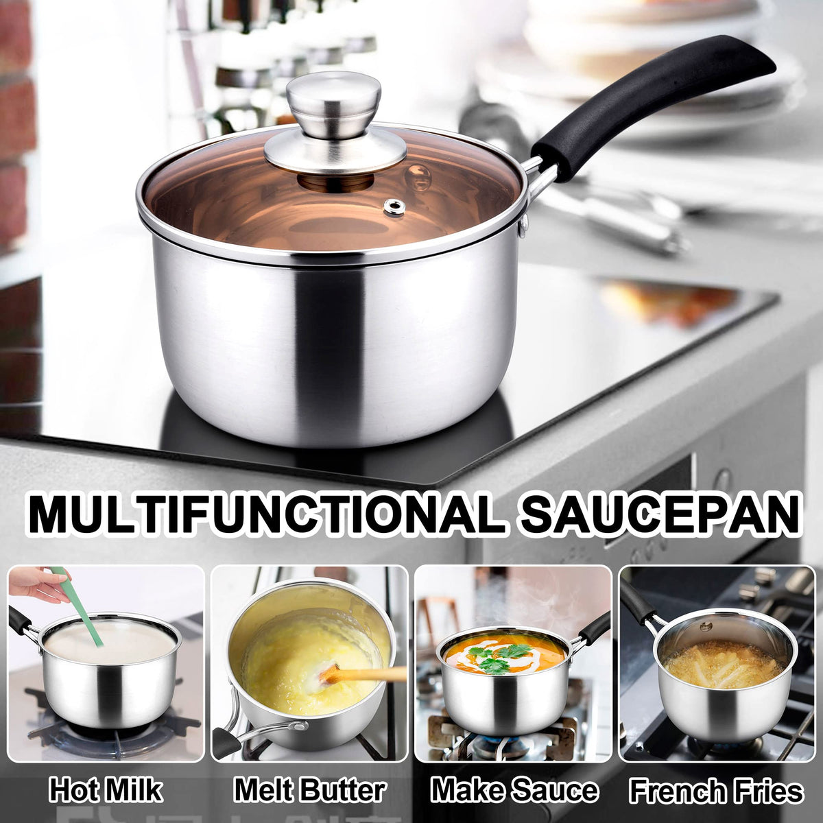 LIANYU dishwasher safe design simplifies cleanup after cooking