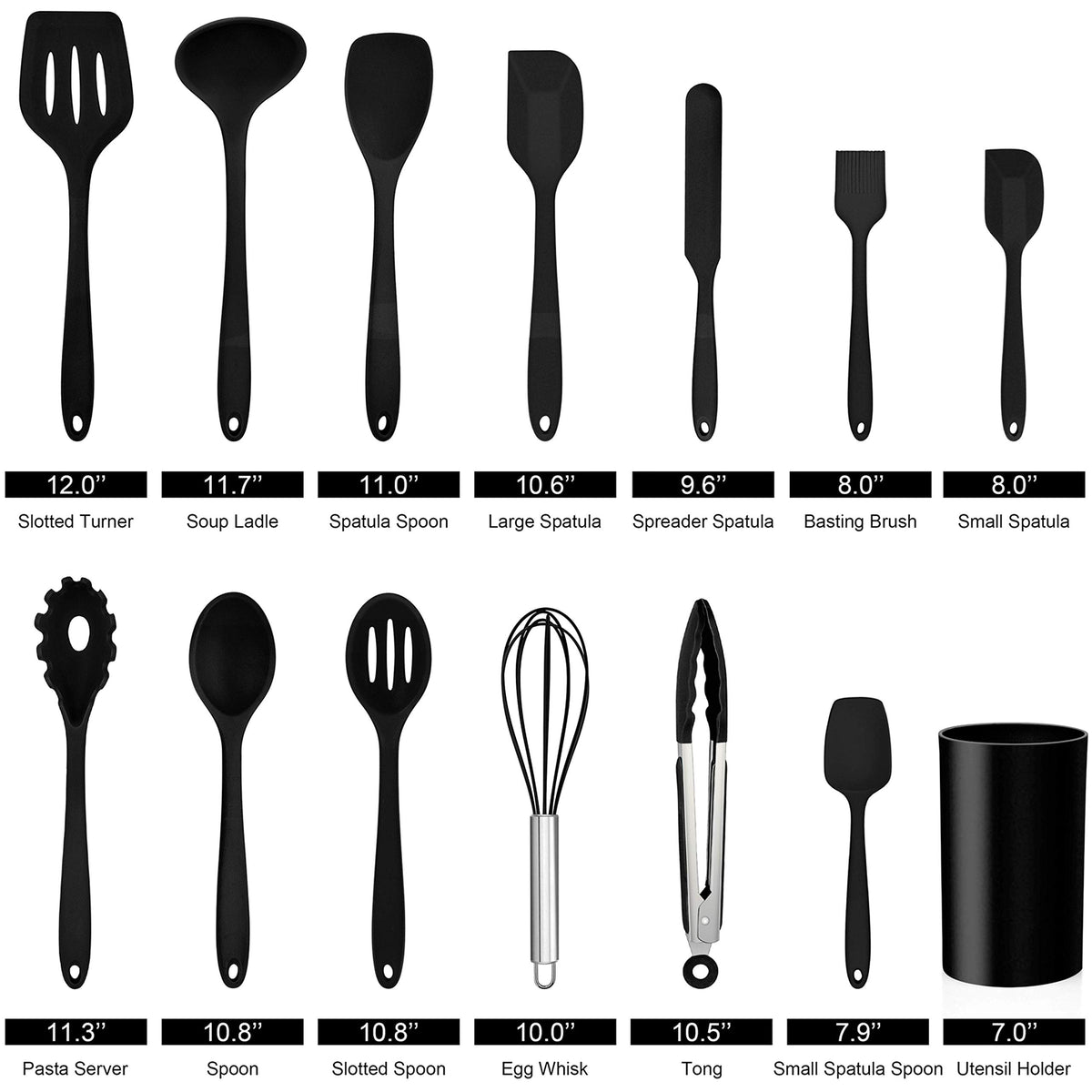 LIANYU heat-resistant silicone utensils withstands high heat up to 446F for safe cooking.