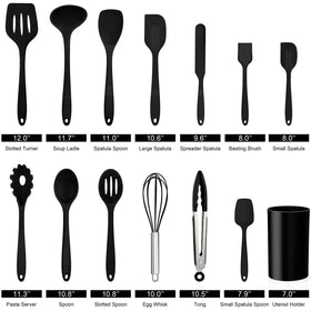 LIANYU heat-resistant silicone utensils withstands high heat up to 446F for safe cooking.