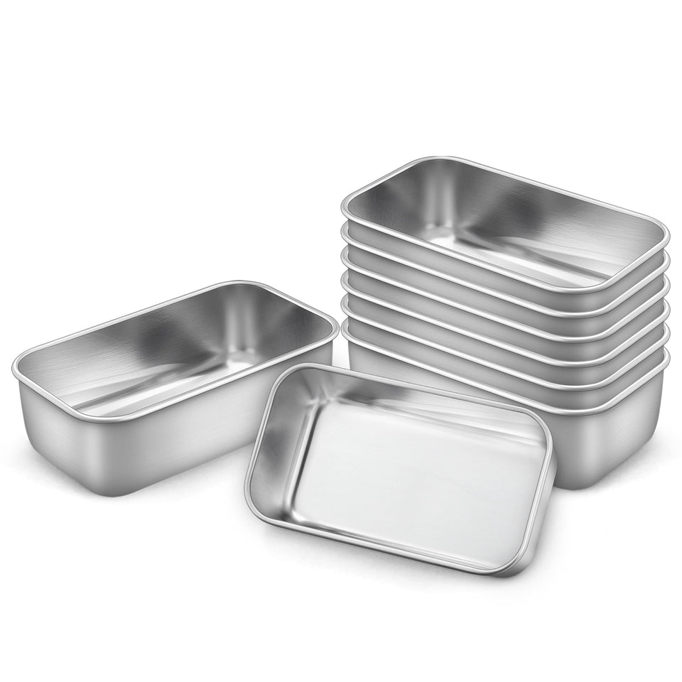 LIANYU mini loaf pan in stainless steel, safe for daily baking.