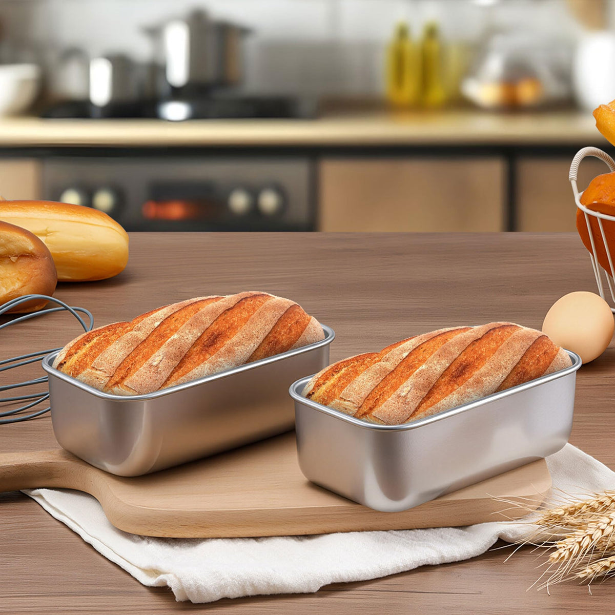 LIANYU mini loaf pan easy release and dishwasher safe.