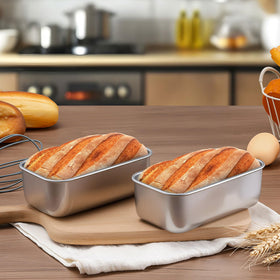 LIANYU mini loaf pan easy release and dishwasher safe.