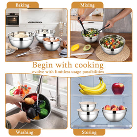 LIANYU nesting-design mixing bowls save space and reduce clutter.