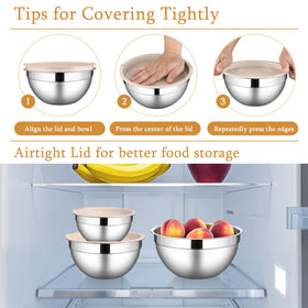 LIANYU stainless steel interior shines for easy cleaning and sanitary prep.