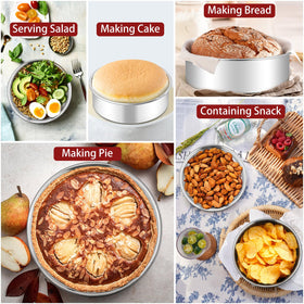 LIANYU 6-inch pans ideal for stacked cakes and individual portions