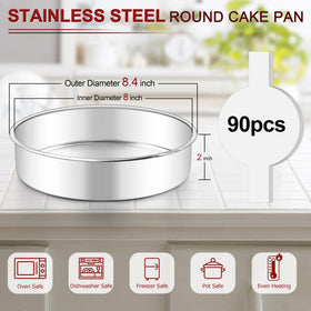 LIANYU stainless steel round bake pans for durable, even heating