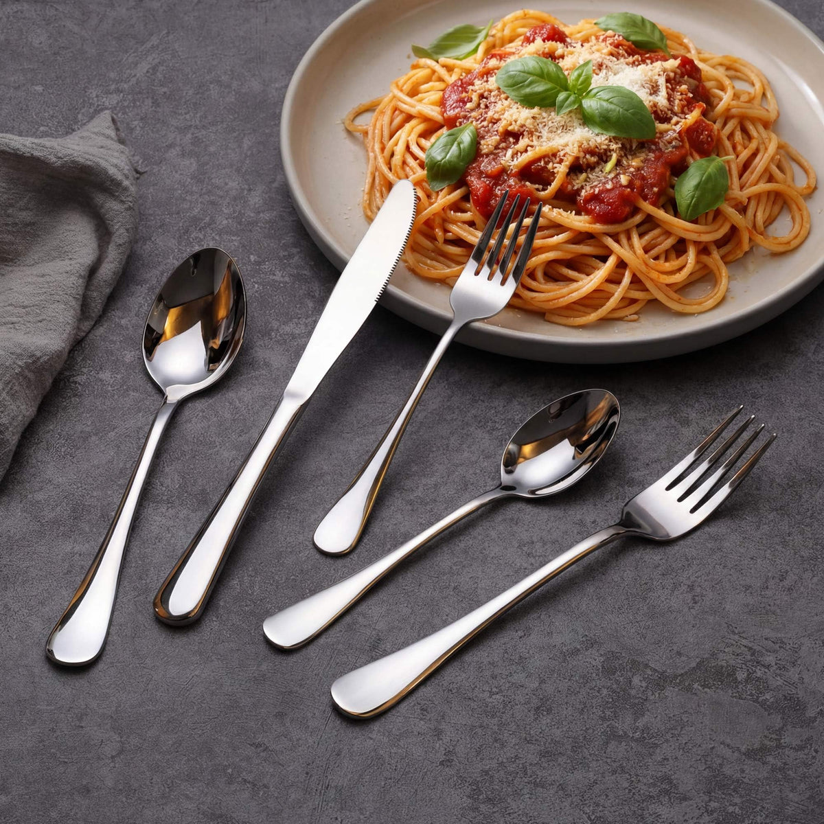 LIANYU table setting example showing modern, elegant dining style