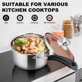 LIANYU glass lid with steam vent lets you monitor safely
