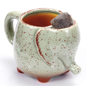 LIAVOEIZ elephant tea mug with head tea bag holder for convenient brewing at home