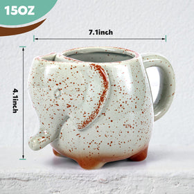 LIAVOEIZ green glazed mug with ergonomic handle for comfortable grip