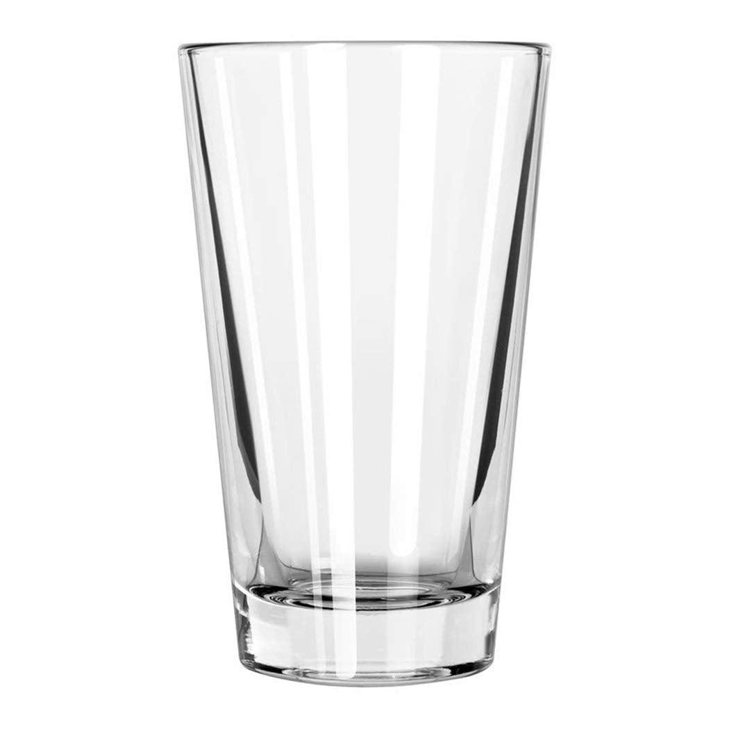 Libbey 1639HT pint glass with DuraTuff rim, 16 oz, for durable daily service.