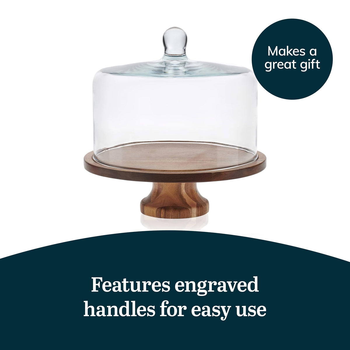 Libbey acacia wood serving plate complements rustic entertaining