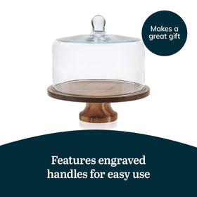 Libbey acacia wood serving plate complements rustic entertaining