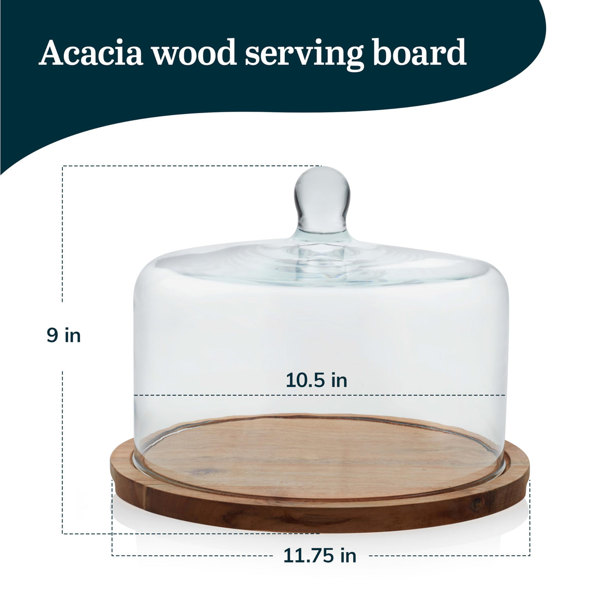 Libbey acaciawood wooden server plate presents treats with natural warmth.